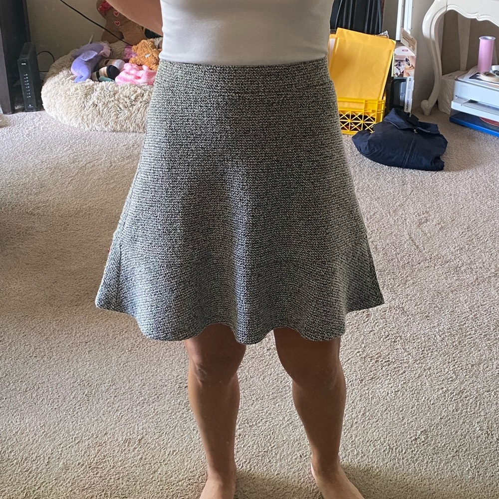 LOFT Grey A-Line Skirt (S)